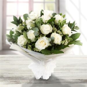 Dozen Long Stemmed White Roses
