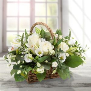 White Basket Arrangement